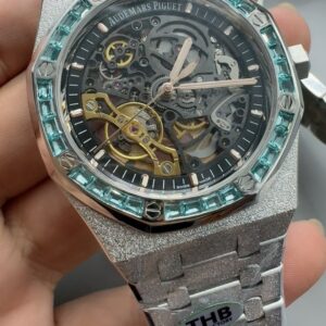 AP SEKELTON15407 hollow, frost gold, + customized gemstone 💎 circle,  7927